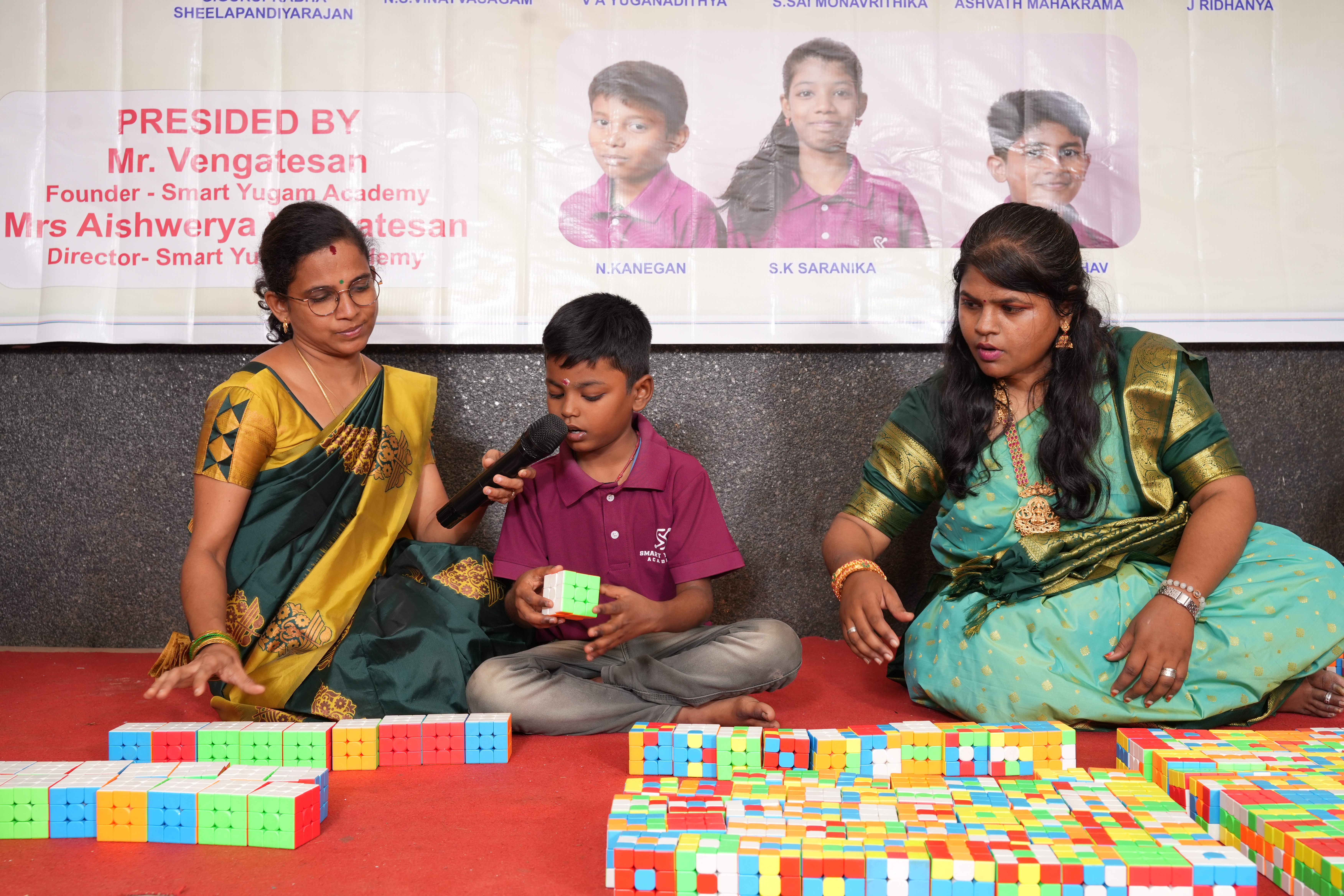 World Youngest Kid to create 195 Country Flags in 195- 3*3 Rubik's Cube in least time.